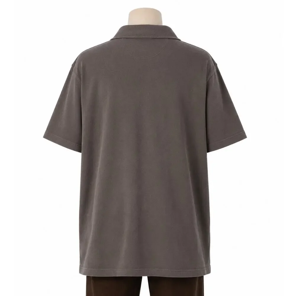 Sonoma Boys Gray Polo Shirt Medium Short Sleeve Super Soft Cotton Blend EUC